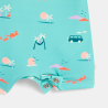 Combinaison courte bleu bébé garçon