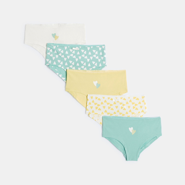 سراويل داخلية فاخرة للفتيات (مجموعة من 5)