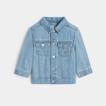 Veste en jean bleu bébé fille
