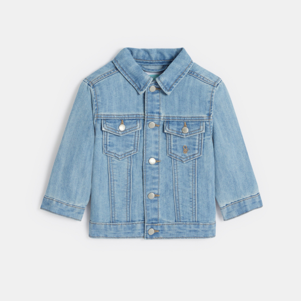 Veste en jean bleu bébé fille
