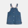 Robe à bretelles en denim bleu bébé fille