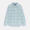 Chemise à fleurs en coton et lin multicolore Garçon