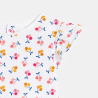 T-shirt fleuri blanc bébé fille