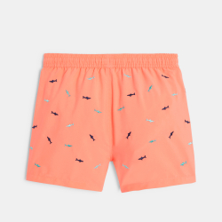 Short de bain brodé orange...