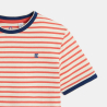 T-shirt marinière orange garçon