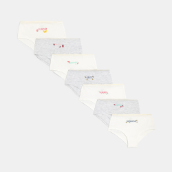 سراويل داخلية باللون الأبيض، للفتيات (مجموعة من 7)