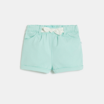 Short nœud fantaisie bleu bébé fille