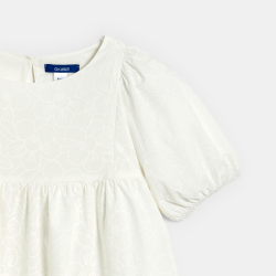 Robe babydoll unie blanche...