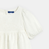 Robe babydoll unie blanche fille