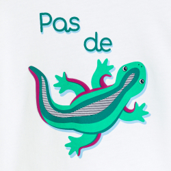 T-shirt lézard blanc bébé...