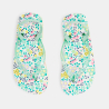 Tongs fleuries vert fille