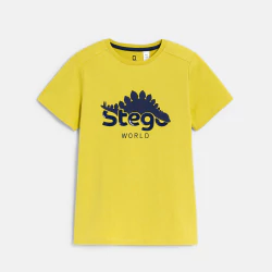 T-shirt motif dinosaure jaune Garçon