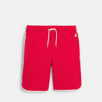Bermuda en molleton rouge Garçon