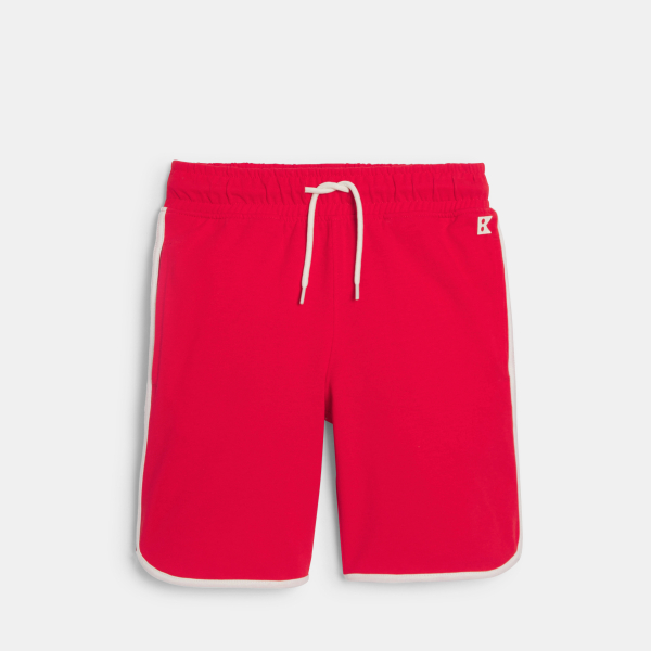 Bermuda en molleton rouge Garçon