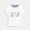 T-shirt océan et short en maille fantaisie violet bébé garçon