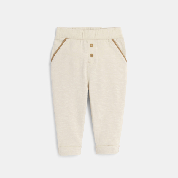 Pantalon jersey léger beige bébé garçon