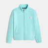 Sweat-shirt uni à col montant bleu fille