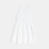 Robe chic brodée blanc Fille