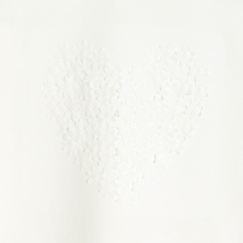 Débardeur motif cœur blanc Fille