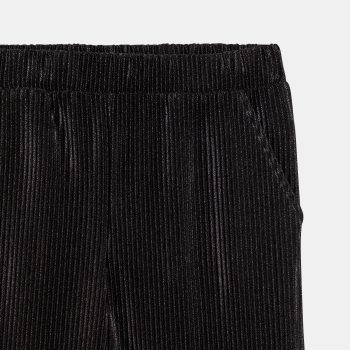 Pantalon large en jersey noir foncé Fille