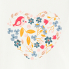 T-shirt cœur fleuri blanc bébé fille