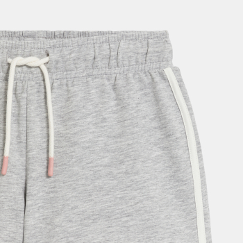 Short en molleton gris Fille