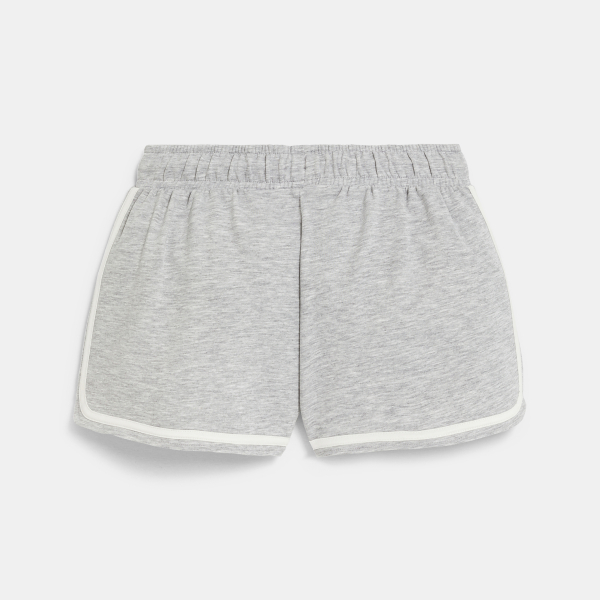 Short en molleton gris Fille