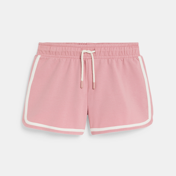 Short en molleton rose Fille