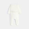 Dors-bien velours avec gilet sans manches soft boa blanc bébé fille