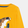 T-shirt chien vélo jaune bébé garçon