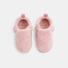 Chaussons fausse fourrure rose bébé fille