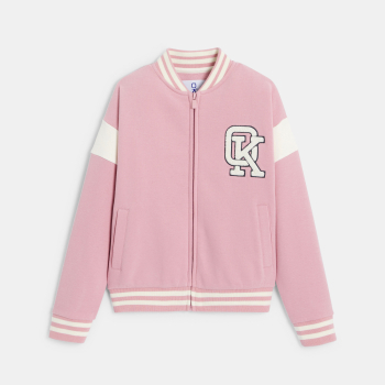 Teddy en molleton rose Fille