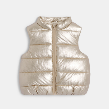 معطف مزين بالريش بدون أكمام بلون قزحي للفتيات الصغيرات