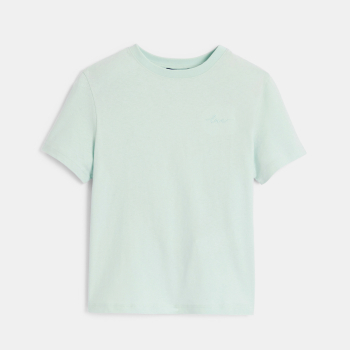 T-shirt basique uni vert Fille