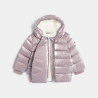 Doudoune doublée irisée gris bébé fille