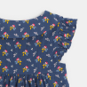 Robe coton plumetis oiseaux bleu bébé fille