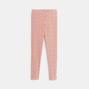 Leggings imprimés orange Fille