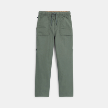 Pantalon à retrousser kaki Garçon