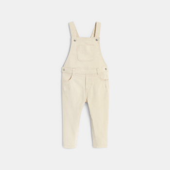 Salopette et tee-shirt fleuri blanc bébé fille