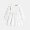 Robe de cérémonie en maille tricot blanc bébé fille