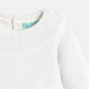 Robe de cérémonie en maille tricot blanc bébé fille