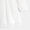 Robe de cérémonie en maille tricot blanc bébé fille