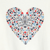 T-shirt motif cœur blanc Fille