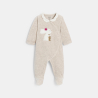 Dors-bien velours lapin avec gilet rose bébé fille