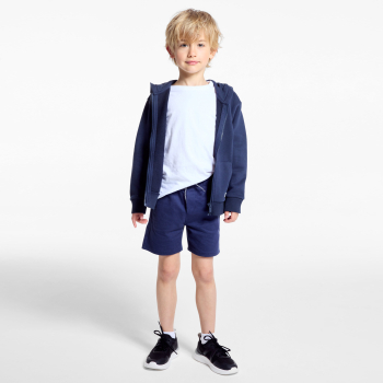 Sweat zippé à capuche gris garçon