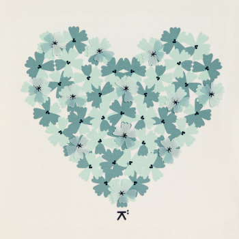 T-shirt motif cœur écru Fille