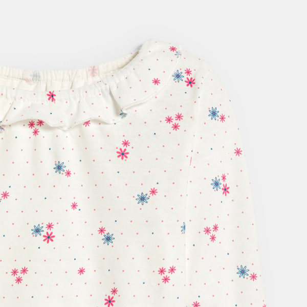 T-shirt fleuri rose bébé fille