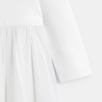 Robe de cérémonie 2 en 1 blanc bébé fille