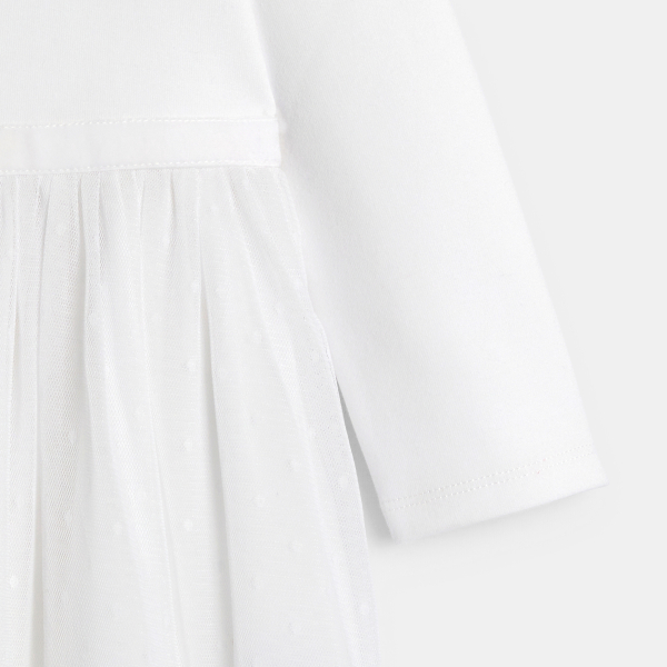 Robe de cérémonie 2 en 1 blanc bébé fille