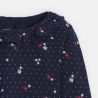 T-shirt fleuri bleu marine bébé fille